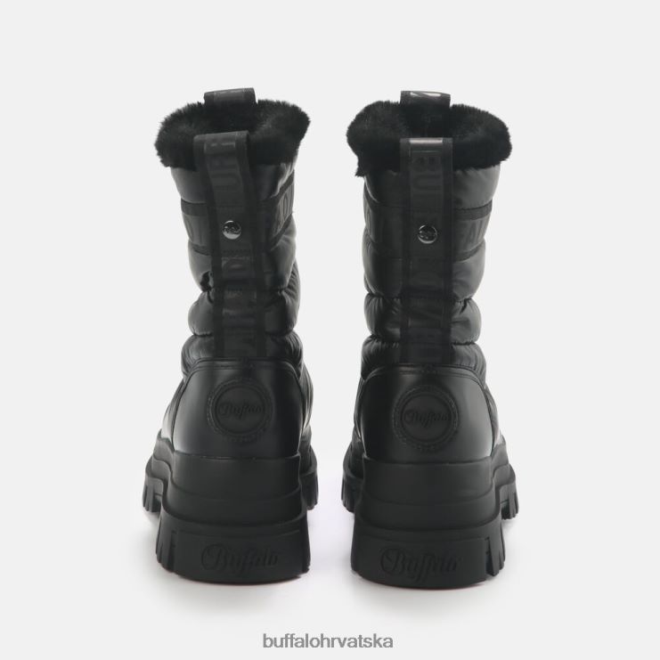 crno Buffalo aspha poplun bootie ravne veganske |čizme TDD6T483